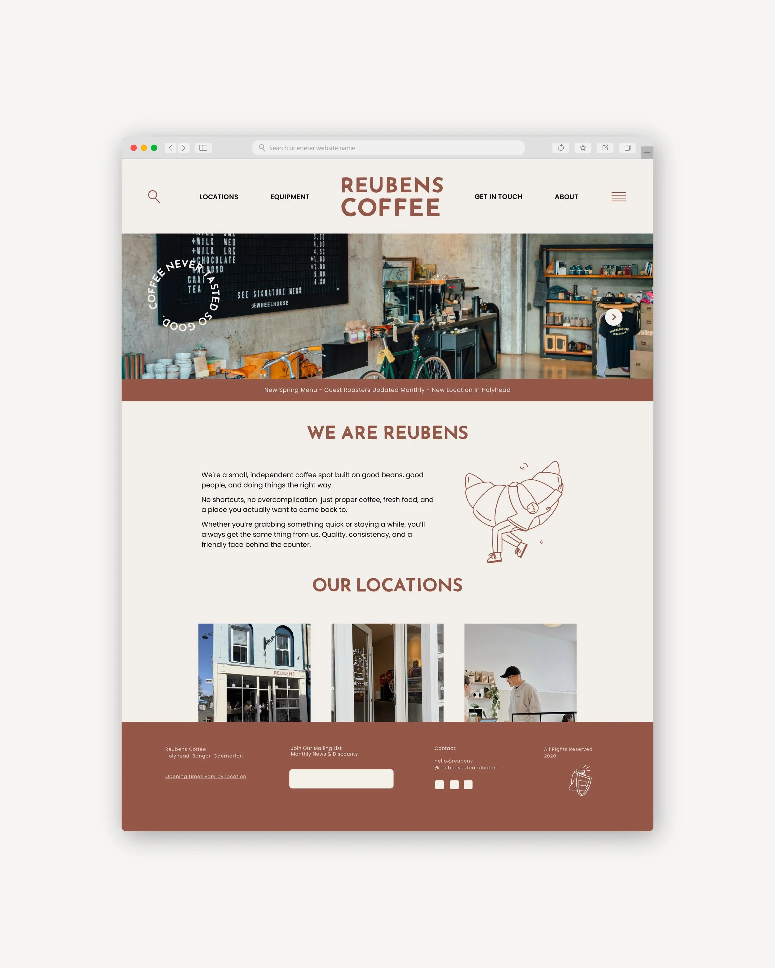 A brand designed to turn first visits into loyal regulars&hellip;

Reuben&rsquo;s Coffee House had a brand identity that didn&rsquo;t reflect the amazing experience they were building in-store. They wanted something impossible to walk past, with pers