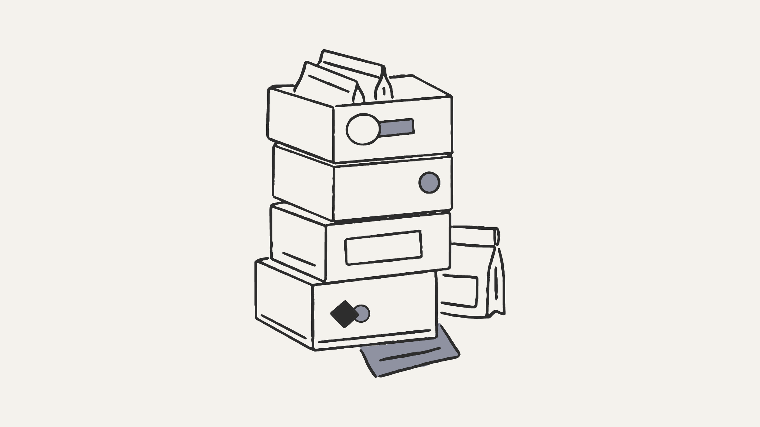 boxes of coffee line art illustrations