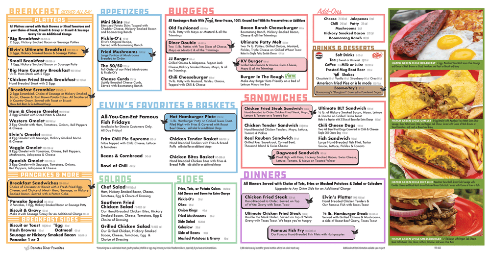 Menu — Boomarang Diner