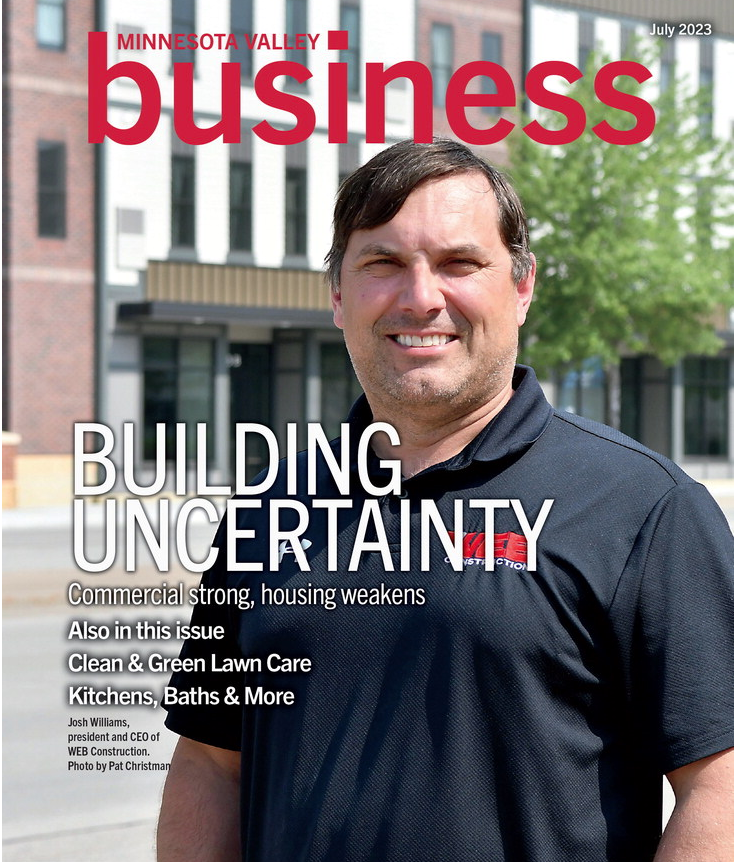 WEB Construction President / CEO, Josh Williams, featured on Minnesota Valley Business Magazine Cover