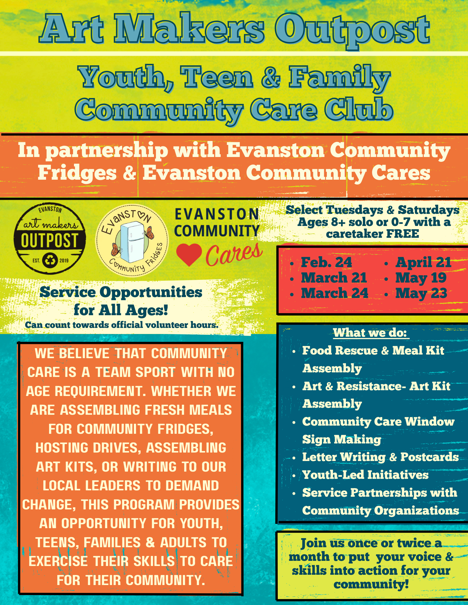 Art Makers Outpost Youth Teen & Family Community Care Club