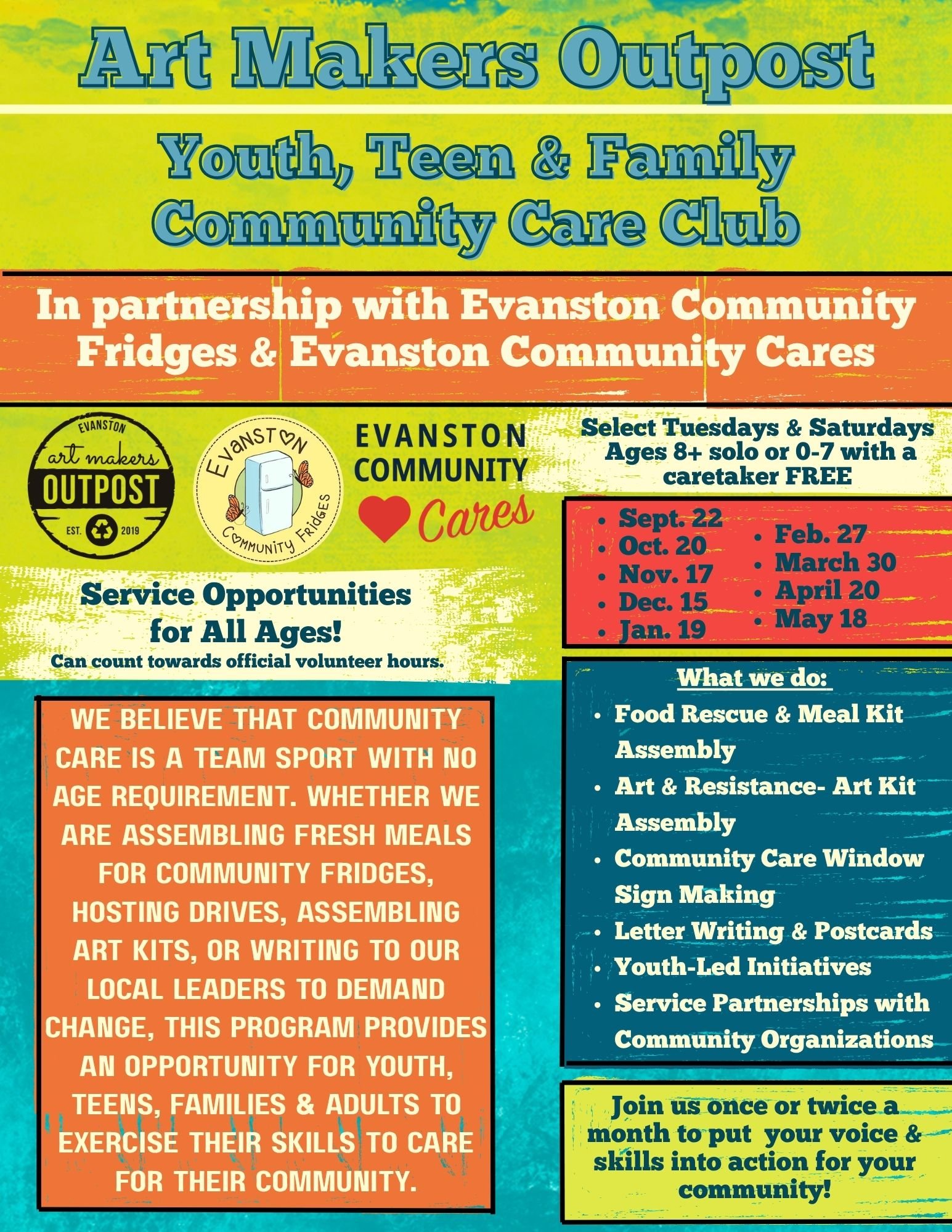 2026/27 Art Makers Outpost Youth Teen & Family Community Care Club