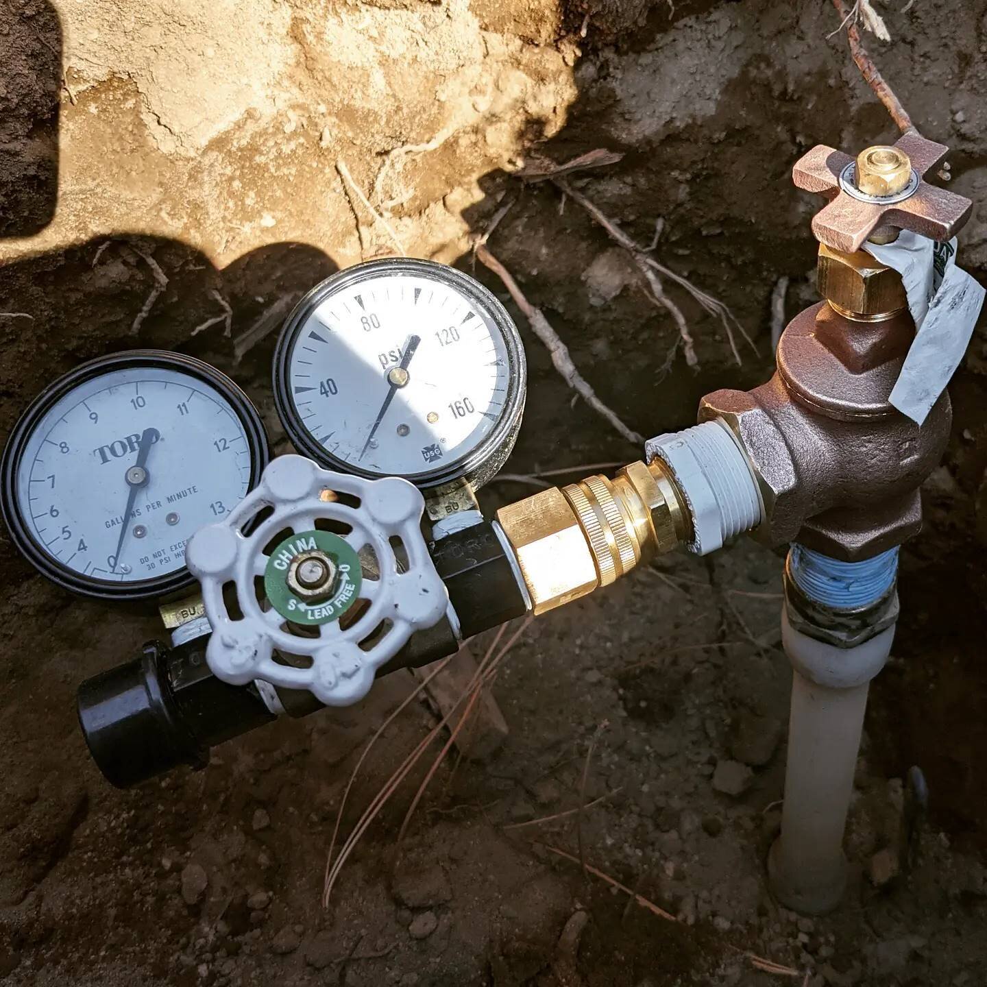 You can't manage it if you don't measure it! I've got the right info now to design the irrigation #waterwhysirrigation #waterwhys #pointofconnection #flowgauge #irrigationdesign