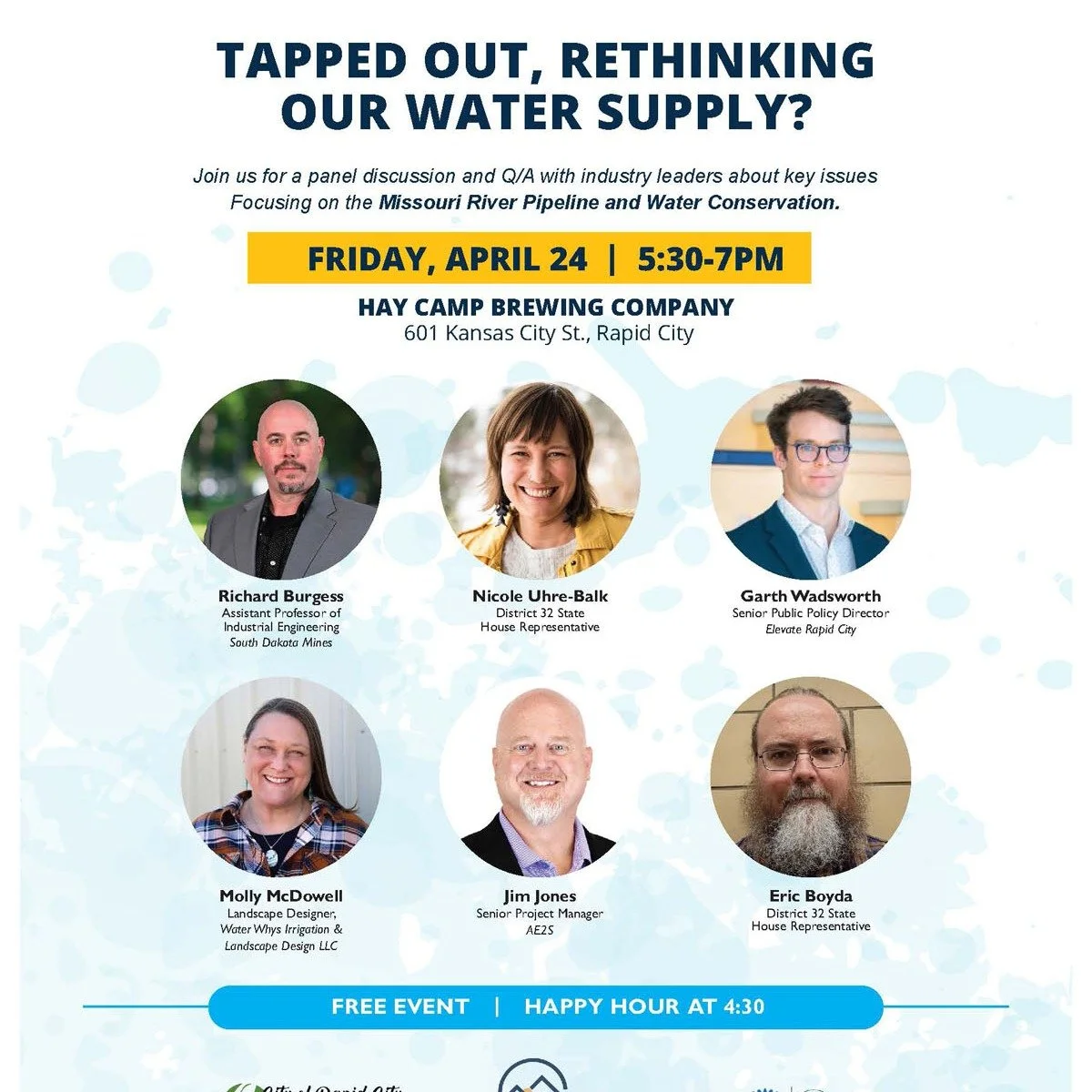We're excited to be part of the Earth Day Expo panel tomorrow on water conservation at Hay Camp Brewing. Join the discussion if you can. Happy hour starts at 4:30pm!