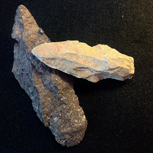 Check this out! My family and I have been embarking on a quarantine history treasure hunt! In addition to the sweet bayonet- they also dig these two arrow heads out of their garden! The lever of the two looks as if it was started but never refined, b