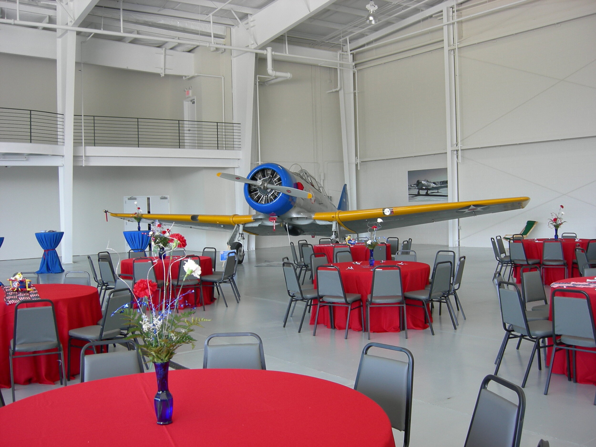 aviation museum table setup