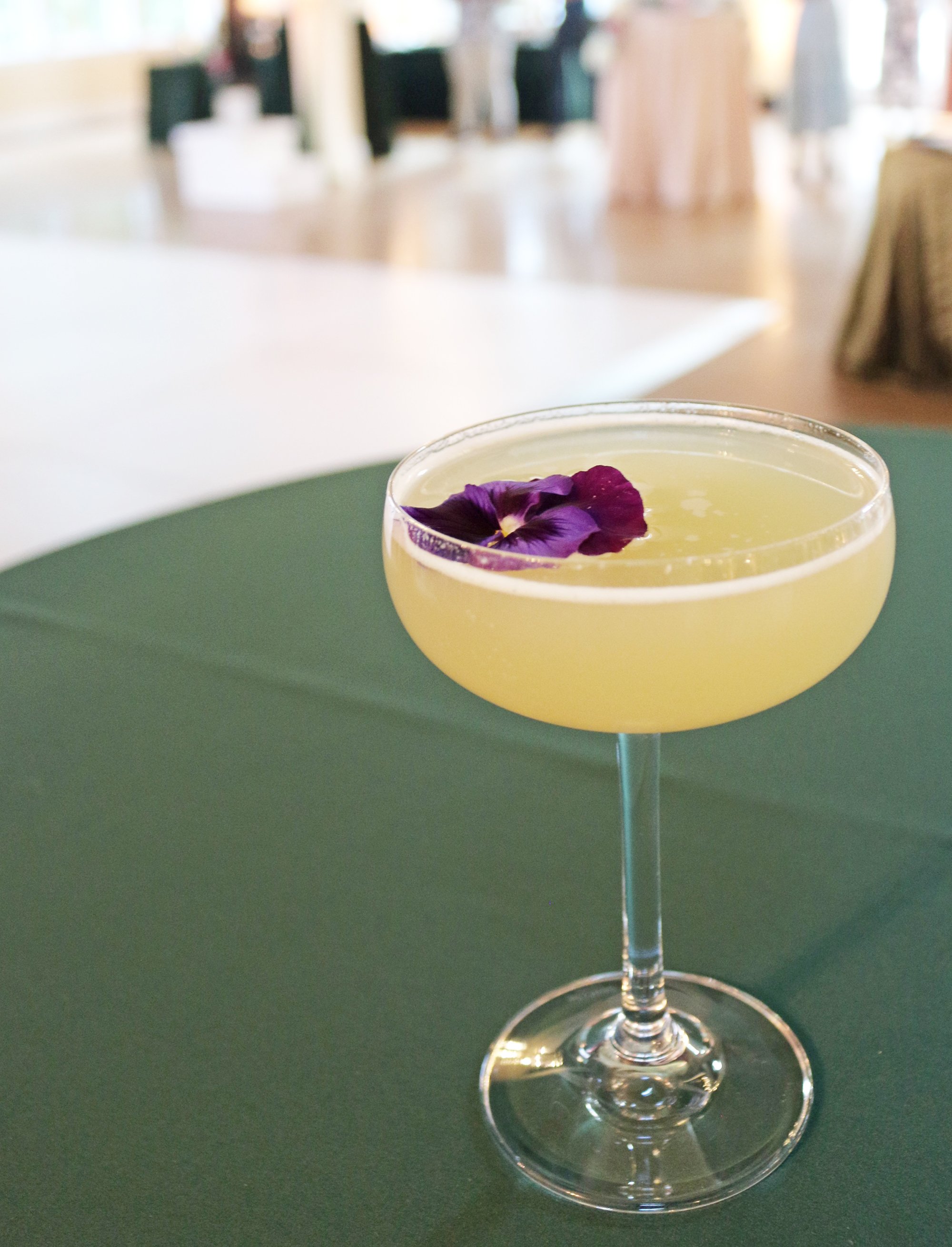 Cocktail with Flower for Norfolk Virginia Beach wedding military corporate catering