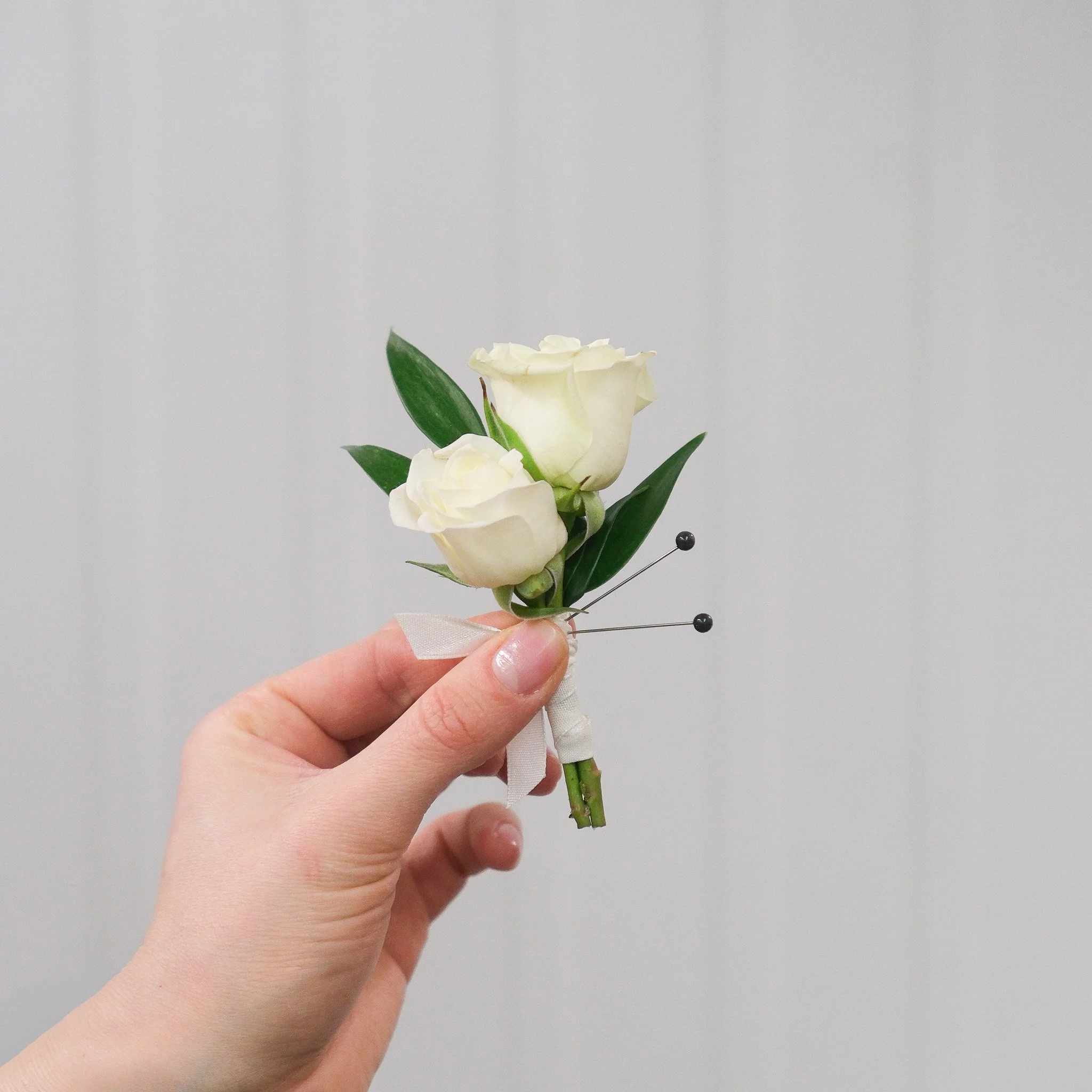 Double Rose Boutonniere