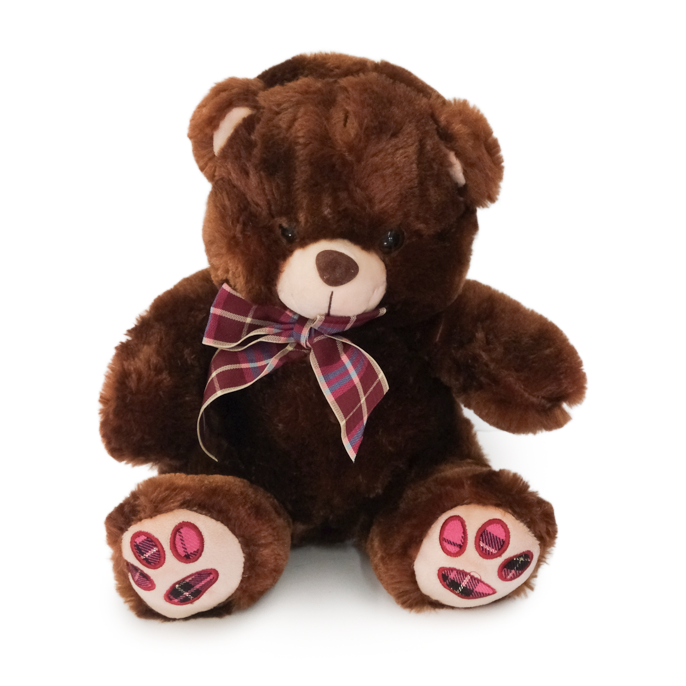 Plaid Teddy Bear — Flower Fantasy