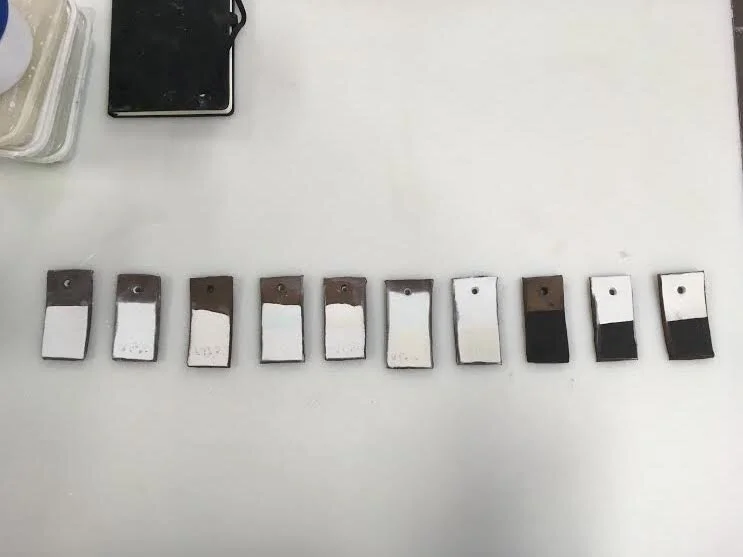 Test Tiles-Firing 2500 degrees celsius- Electric Kiln