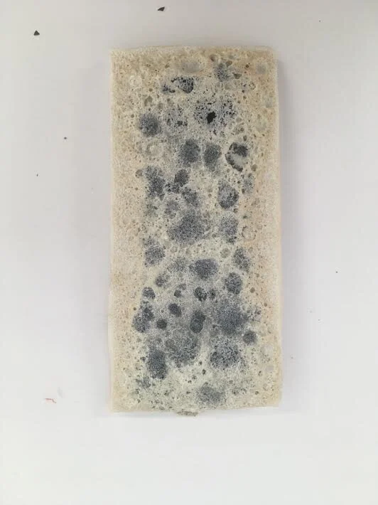 Black Glazed tile with Lava glaze brushed over the top