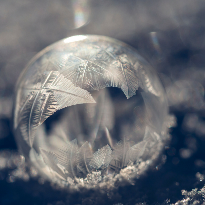 Iced Over Water Puddles