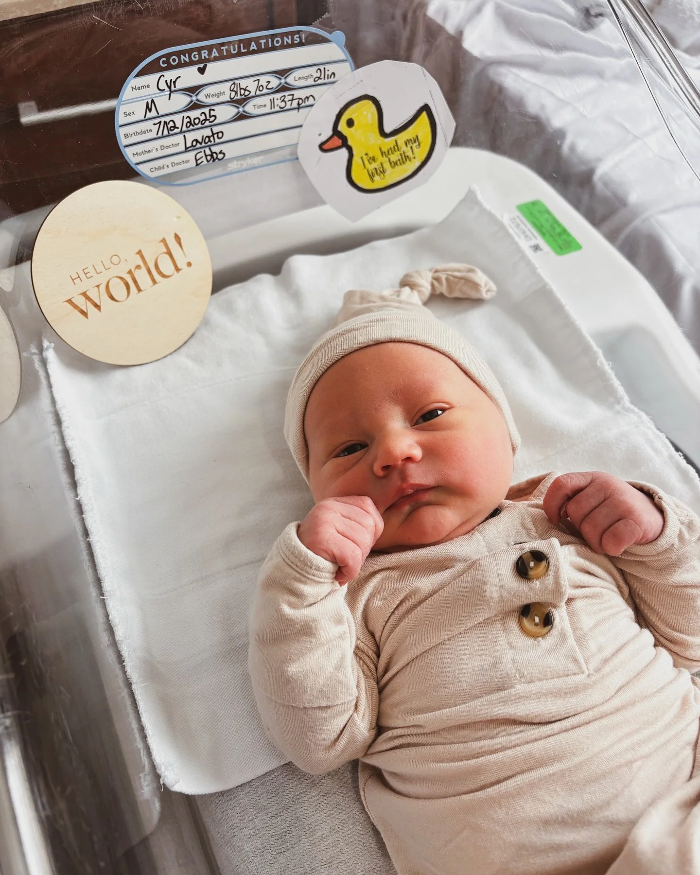 Two weeks ago tonight our Caleb Joshua arrived, right on his due date at 8lbs, 7oz and 21&rdquo; 💙

We had a strong feeling that I was carrying a boy, meaning new territory for us if true, but oh my heart&hellip; from his very first cry he has compl