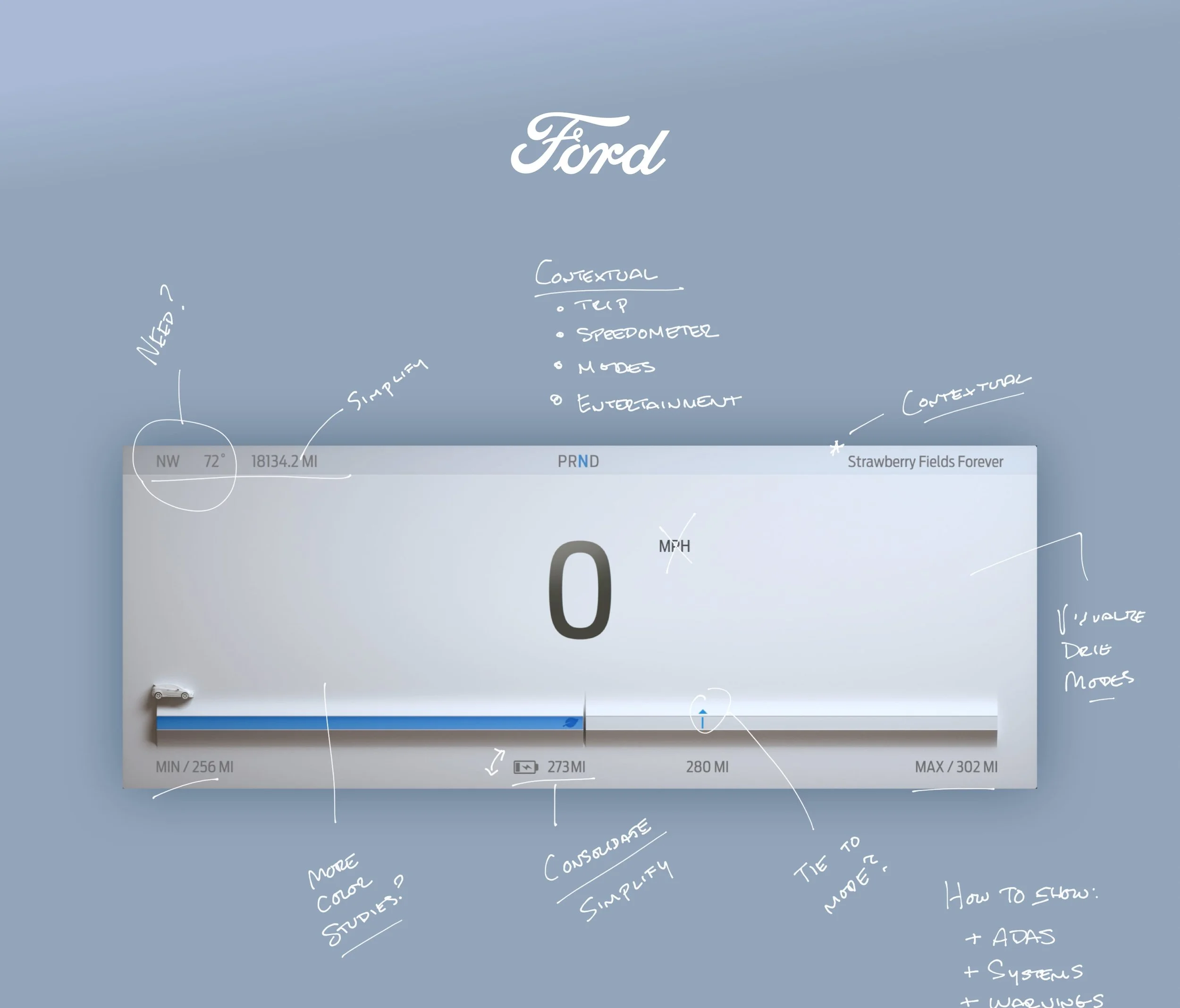 Mach-E Instrument Cluster design