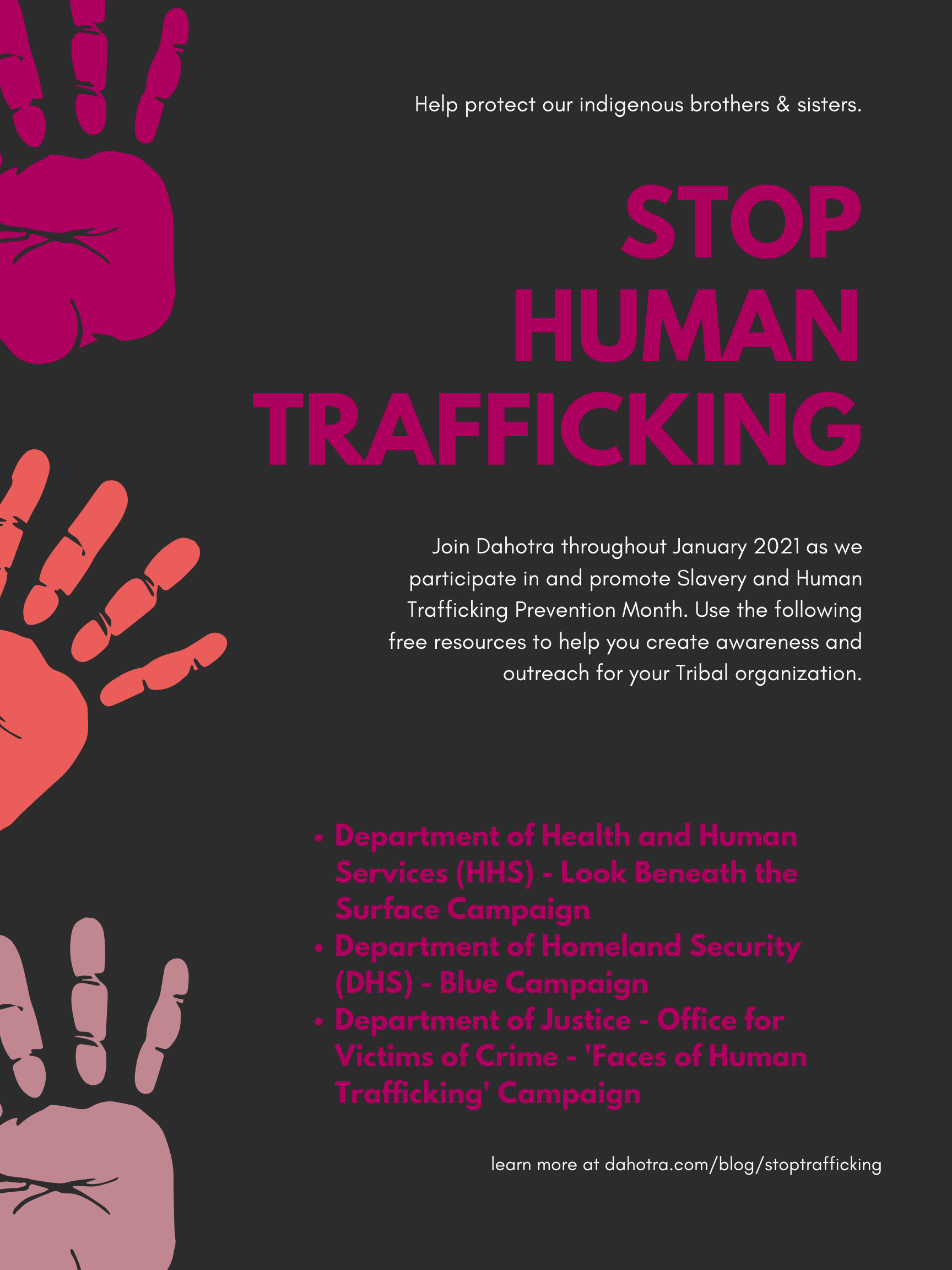 Slavery And Human Trafficking Prevention Month — Dahotra