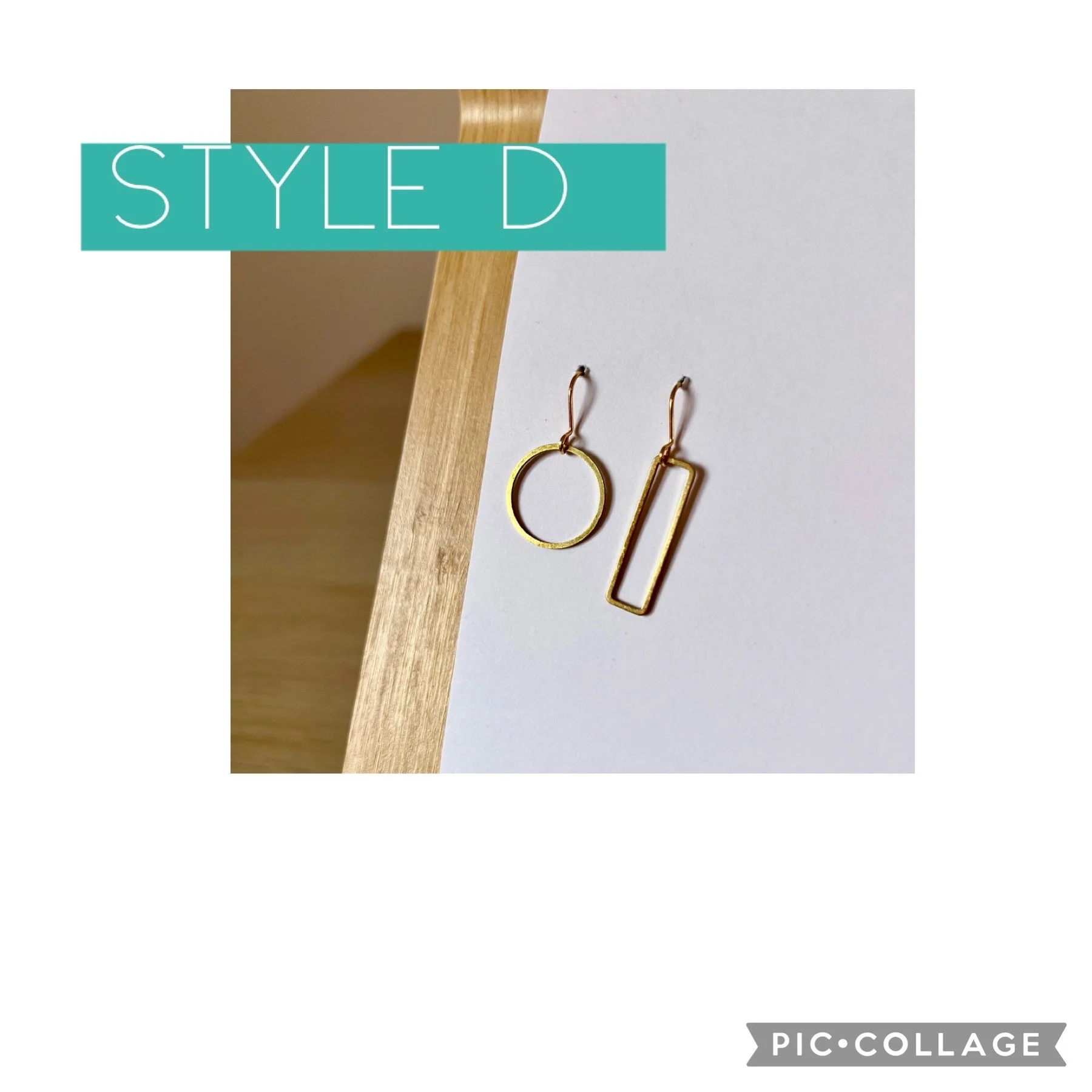 Mismatch Geometric Shape Earrings