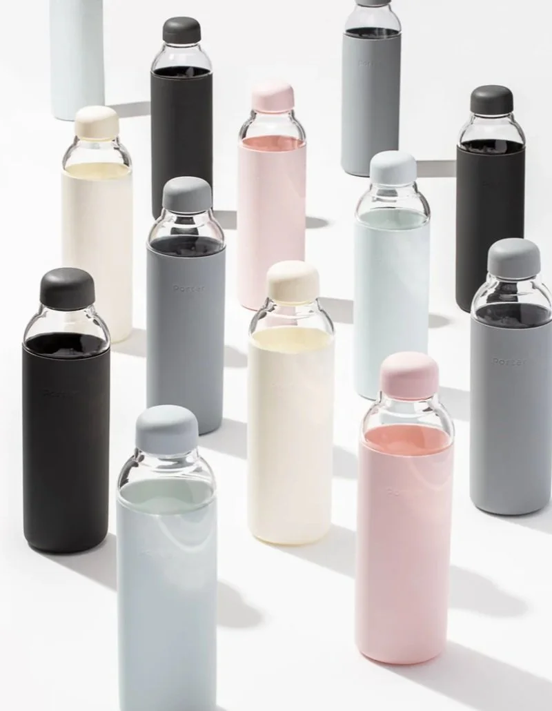 Porter Glass Water Bottle-$30