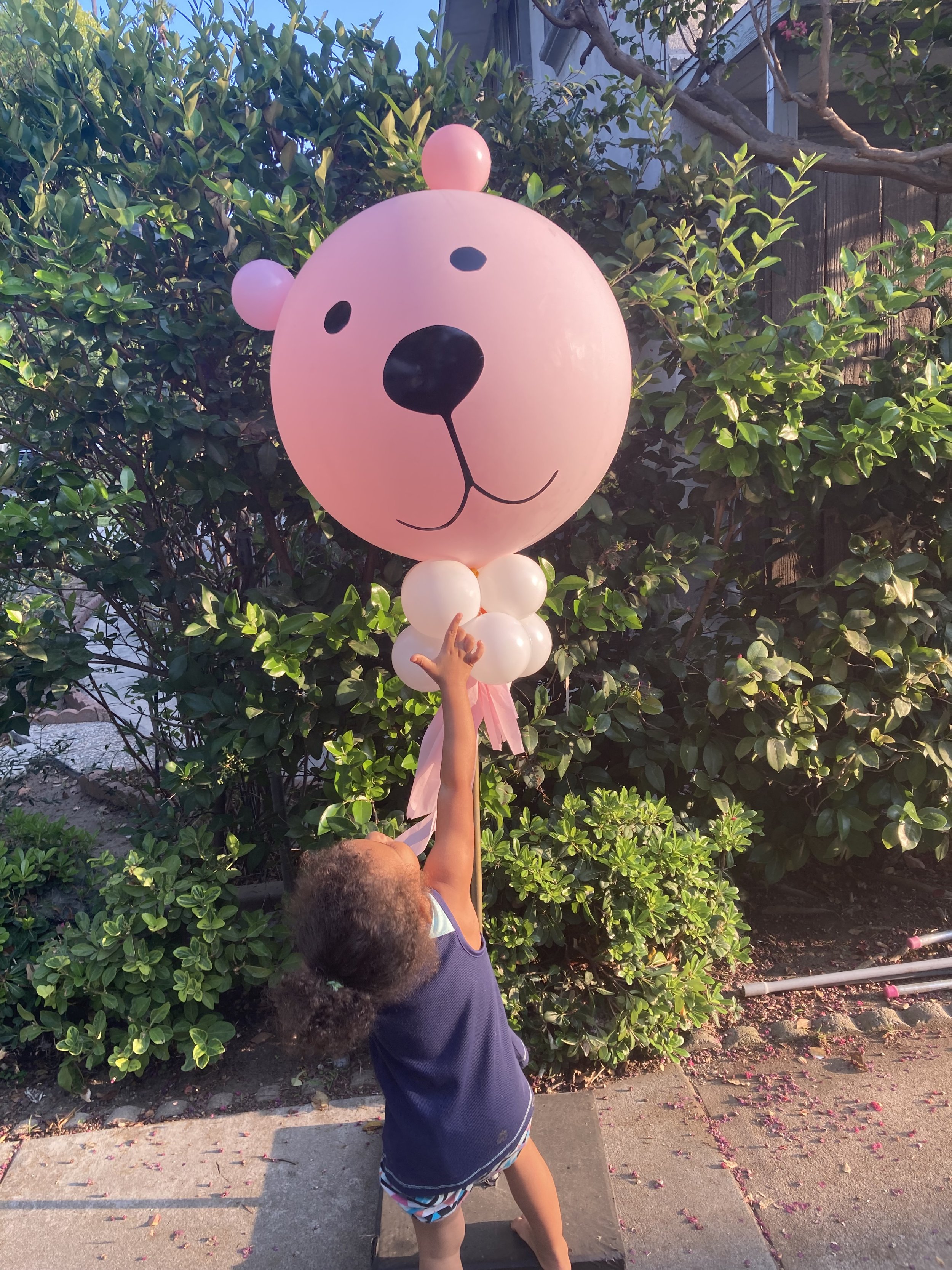 Bear Face Balloon Column