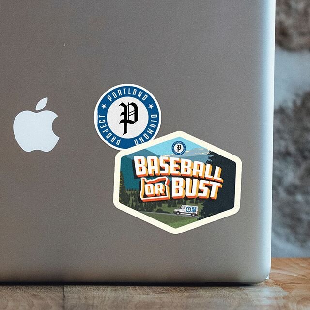 To support @portlanddiamondproject&rsquo;s summer Statewide Tour, we also designed some great stickers in the spirit of travel badges. If you see the team on the road pick up some stickers, posters and show your support for bringing MLB to Portland!⁣