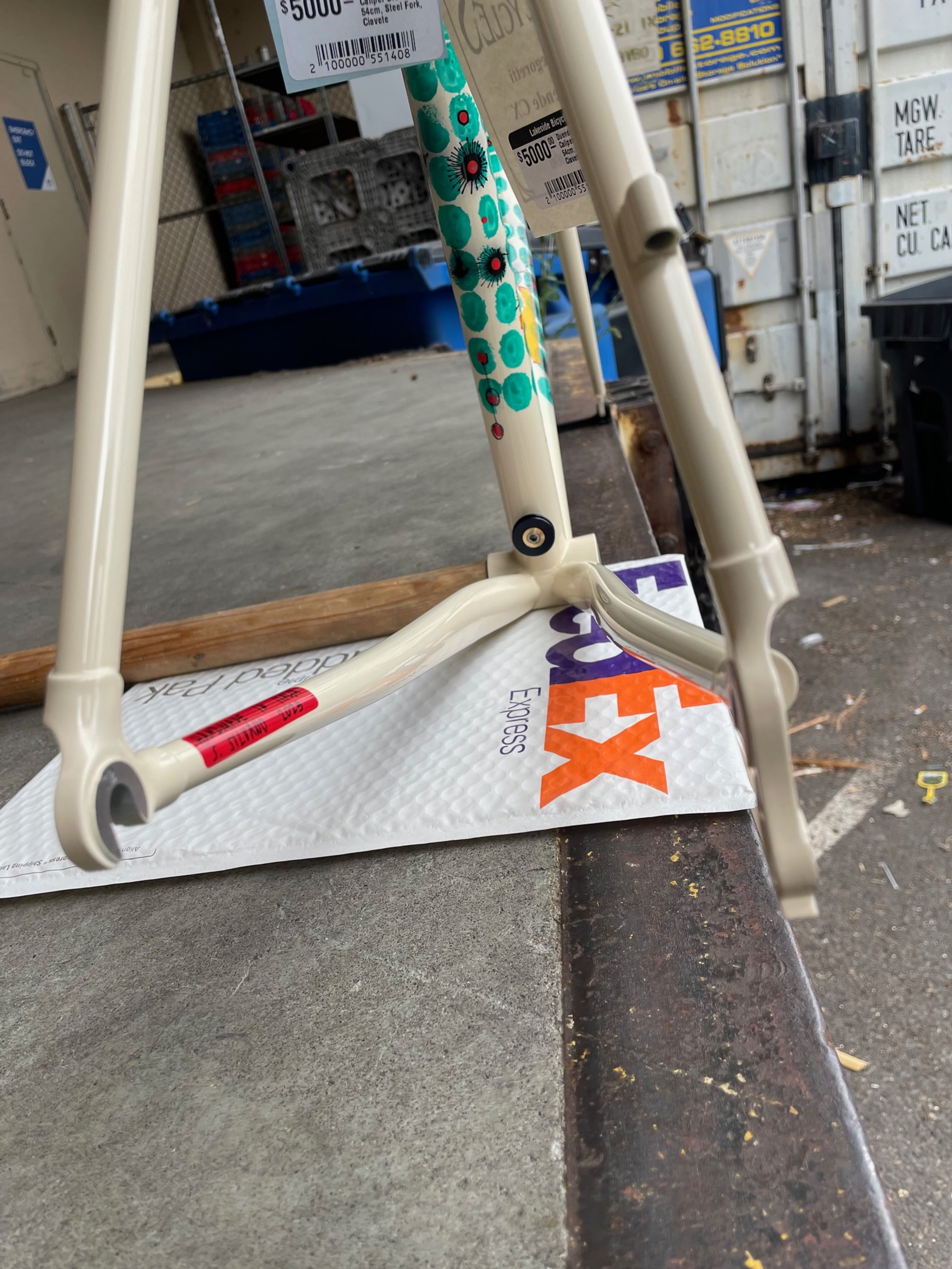 54cm Pegoretti Duende CX in Ciavete, originally intended for the 2023 Portland Hand Built Frame Show, $5,000, Rear View