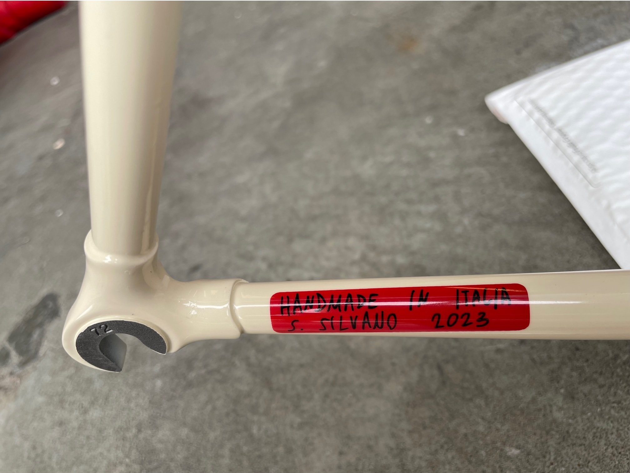 54cm Pegoretti Duende CX in Ciavete, originally intended for the 2023 Portland Hand Built Frame Show, $5,000, "Handmade in Italia"