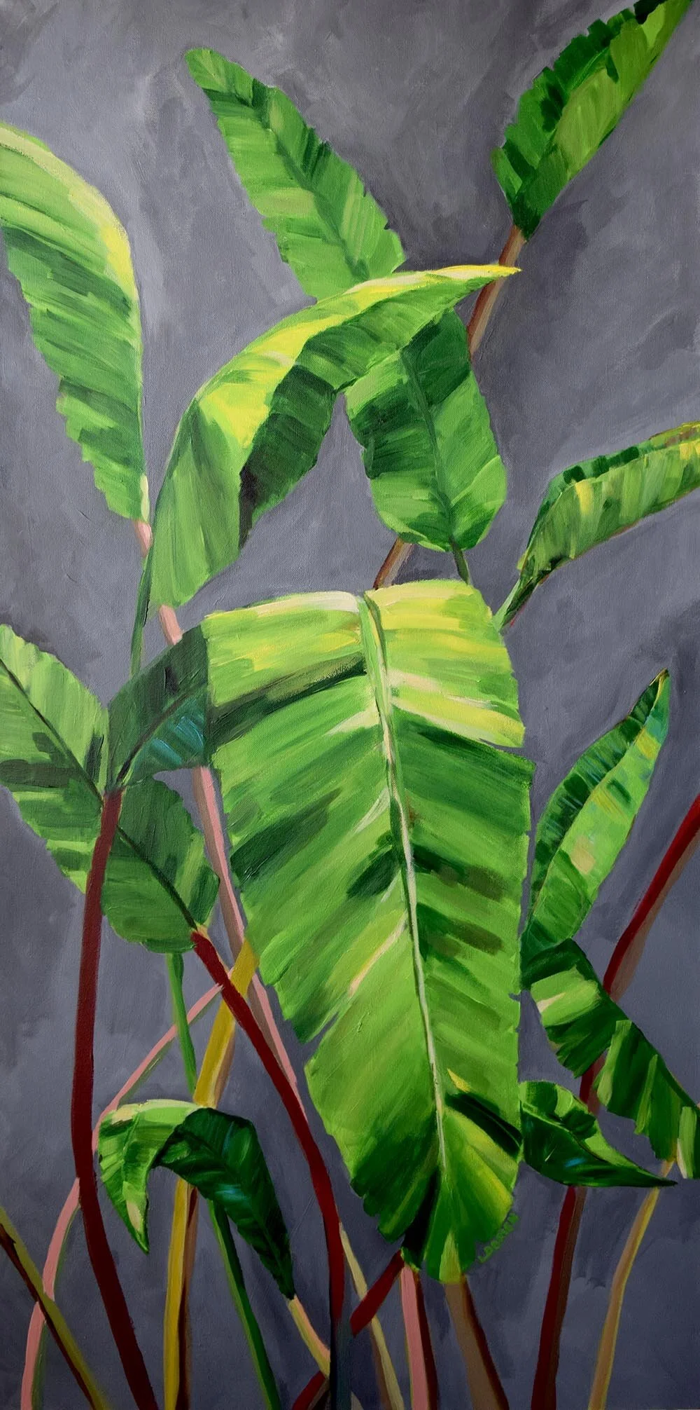 Tropical Tall Palms Original Painting