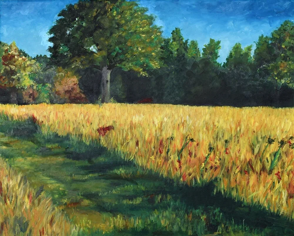 Yellow Field Original Painting, Finding My Way