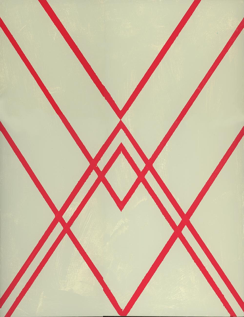 Painting Original Geometric Orange Lines