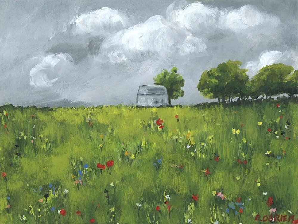Summer Farm Field Original Painting