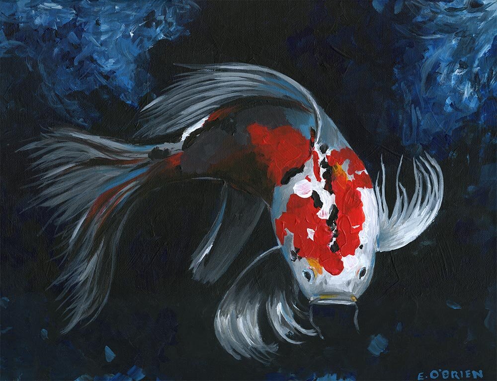 Koi Fish Wall Art Print — Elizabeth O'Brien Art
