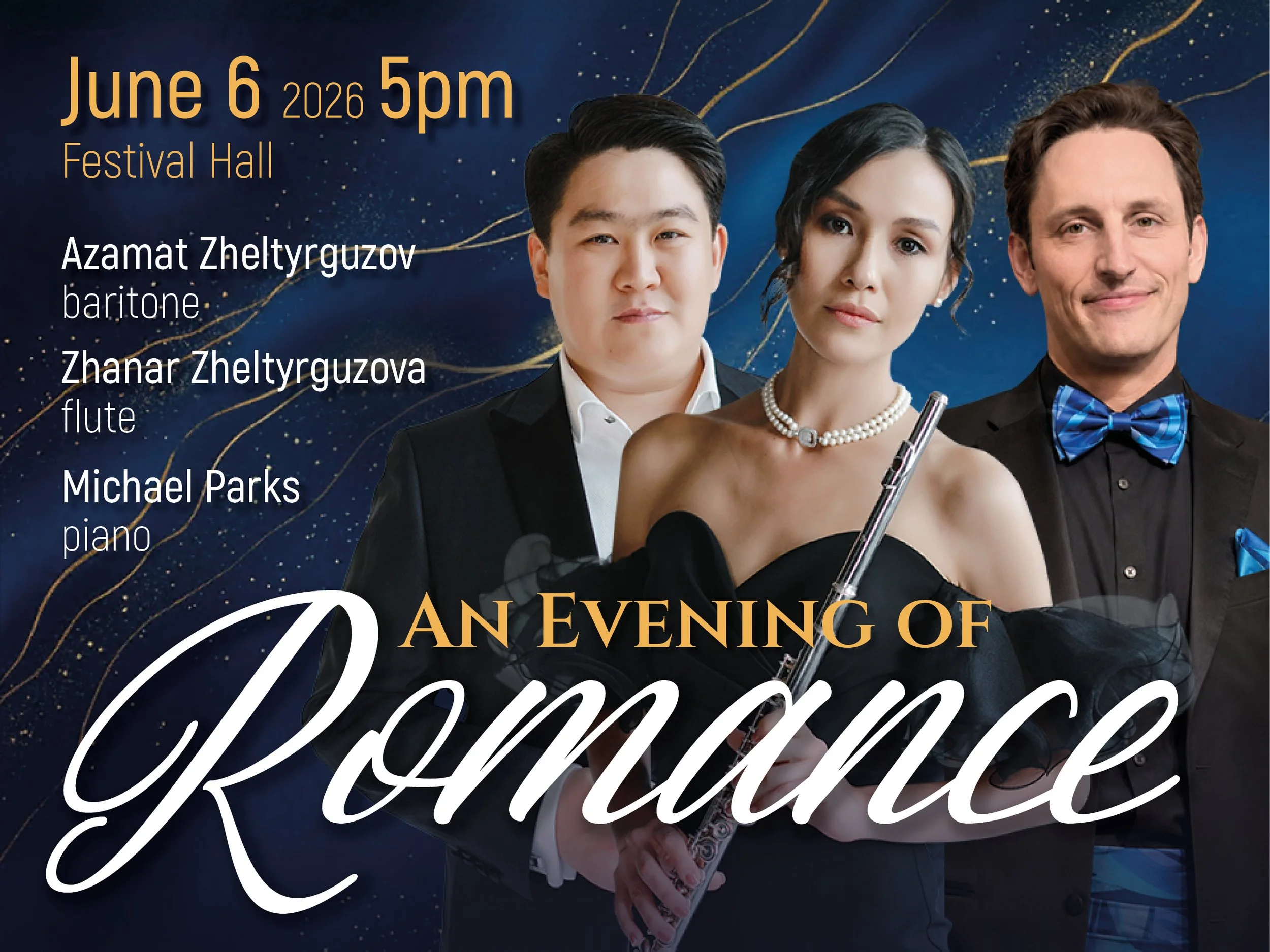 Romance delight. Azamat Zheltyrguzov and Zhanar Zheltyrguzova, Michel Parks
