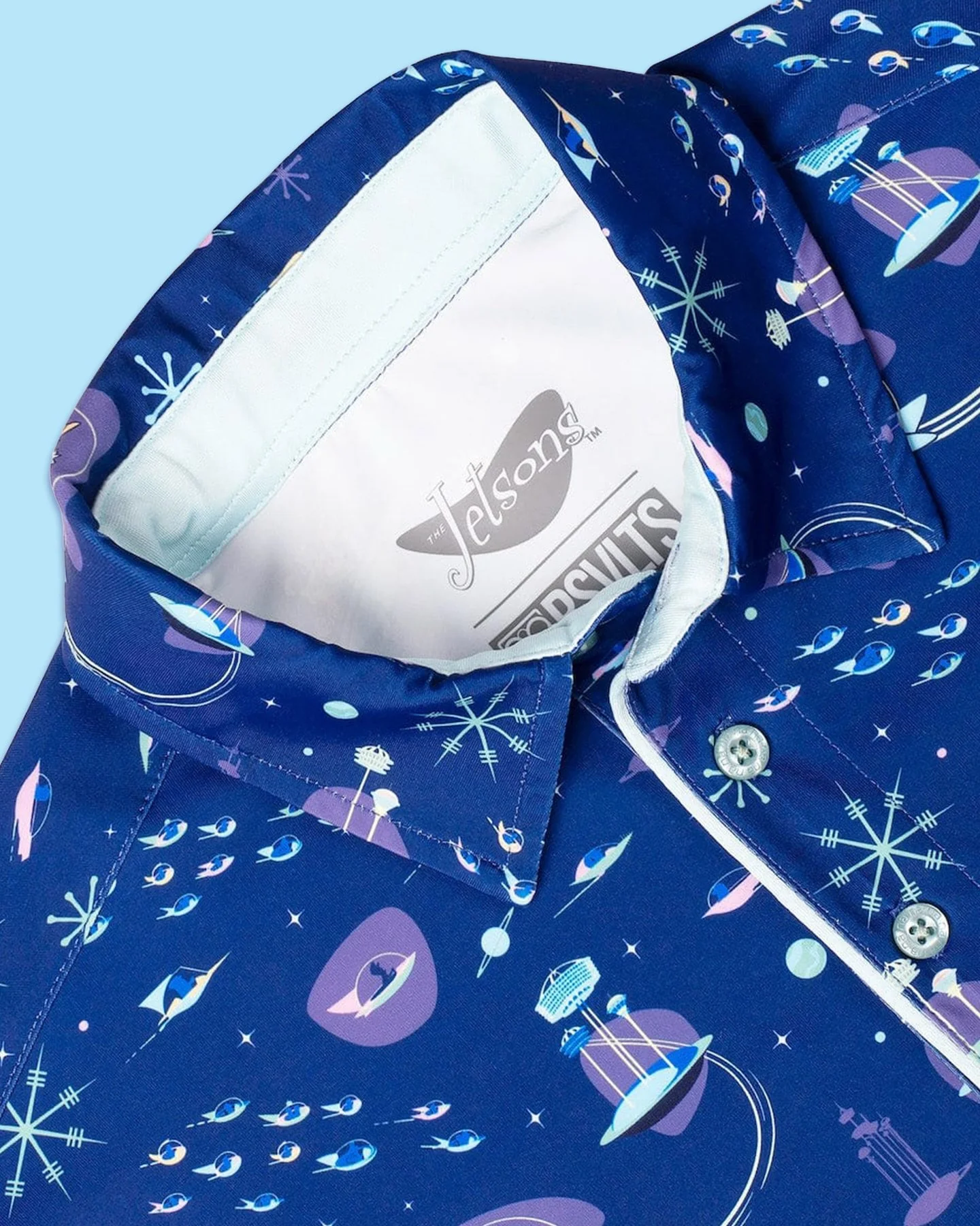 Excited to finally share some recent work for @breakfastballs x The Jetsons! 👏🚀

I had the opportunity to design a Jetsons collab pattern for their Breakfast Balls All-Day Polo&mdash;pulling inspiration from mid-century modern design, Orbit City en