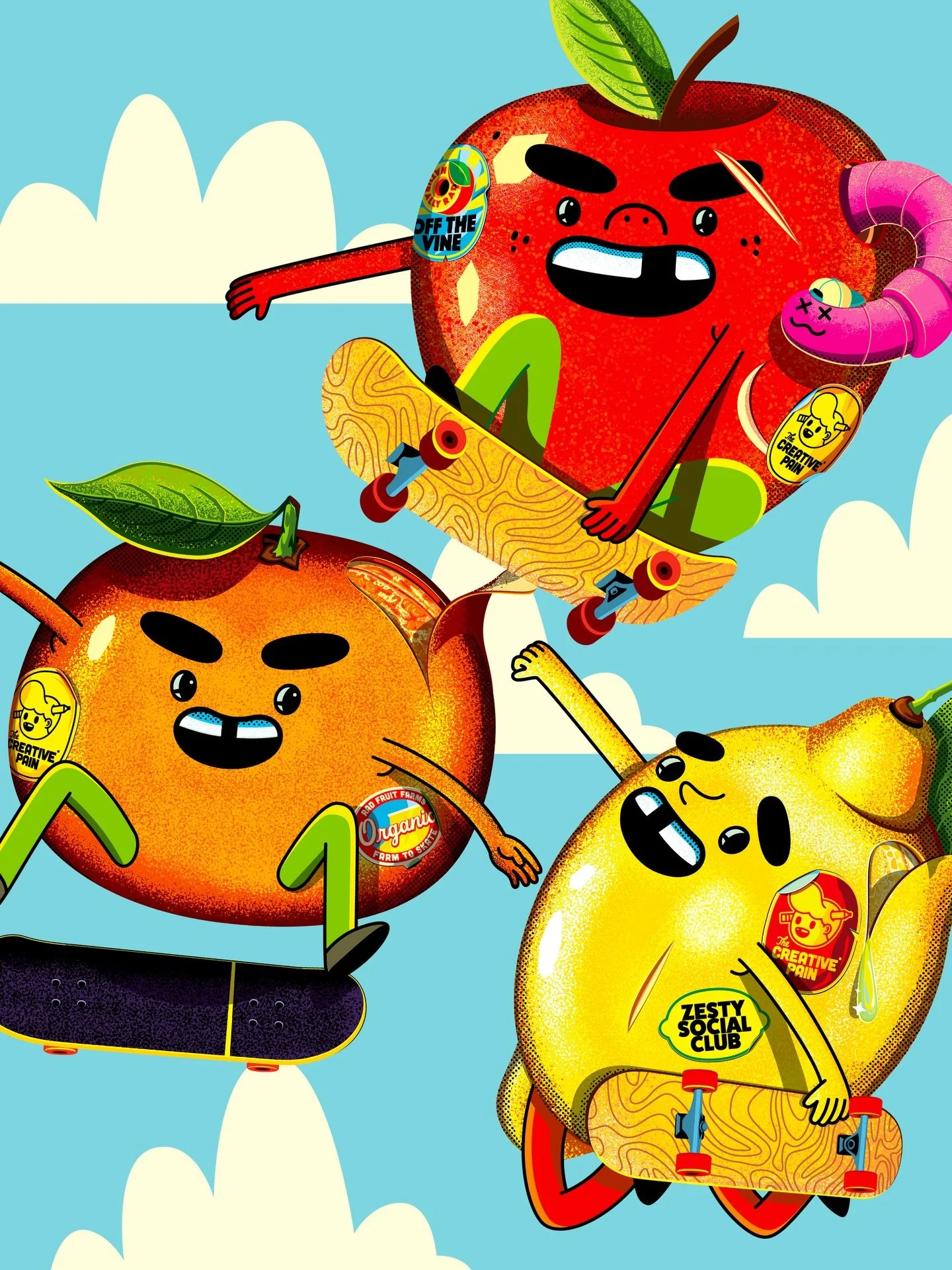 Skateboarding has always been one of my biggest sources of inspiration. All started when I was a kid in the 90s🛹

The attitude. The movement. The culture. The Rad Fruit series came from that mindset.

Taking something familiar and flipping it on its