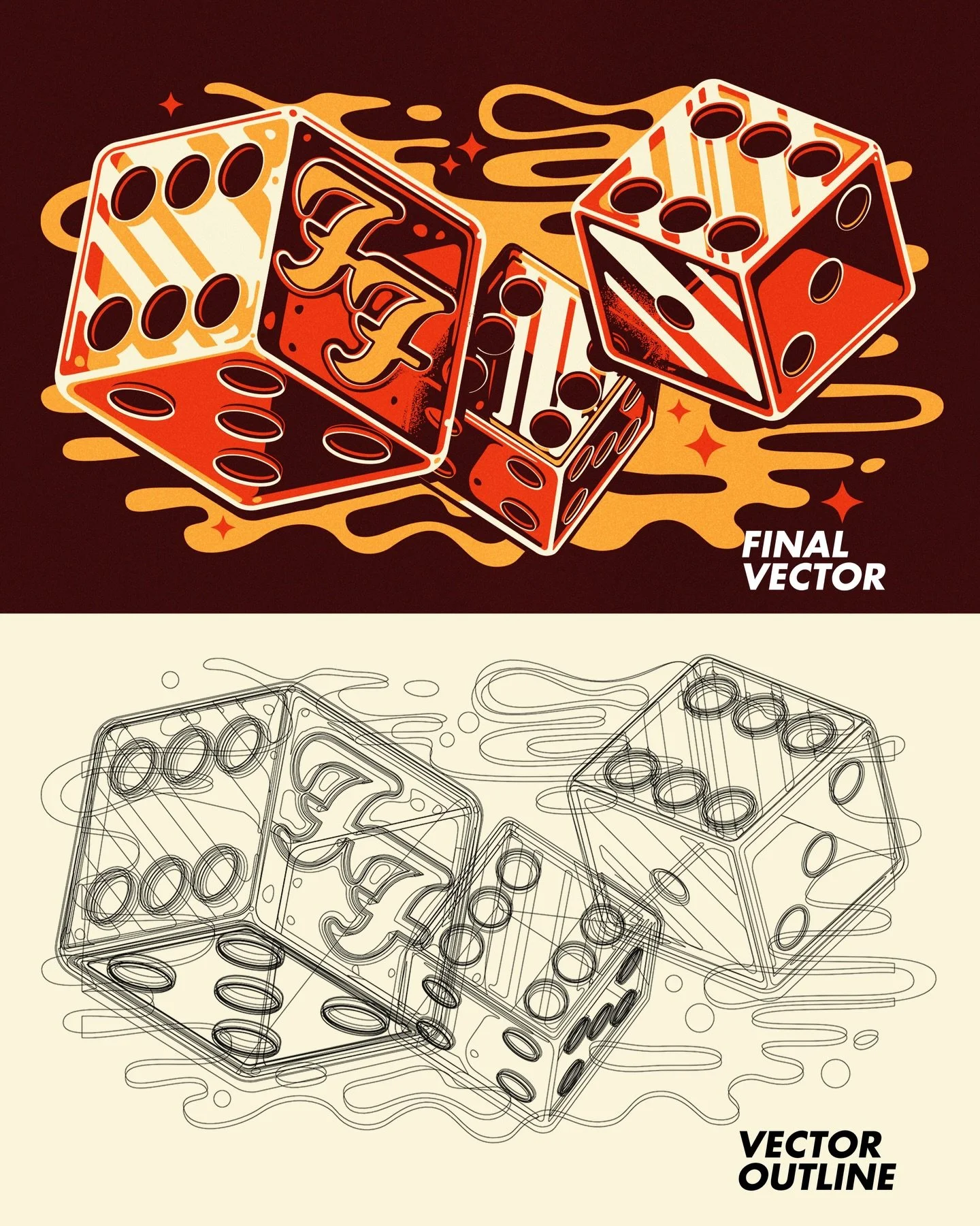 The secret to complex vector illustrations is keeping it simple. ✏️🤘

When something looks detailed, the first instinct is to overthink how it was made.

But most of the time, it comes down to simple decisions repeated consistently.

Break the idea 