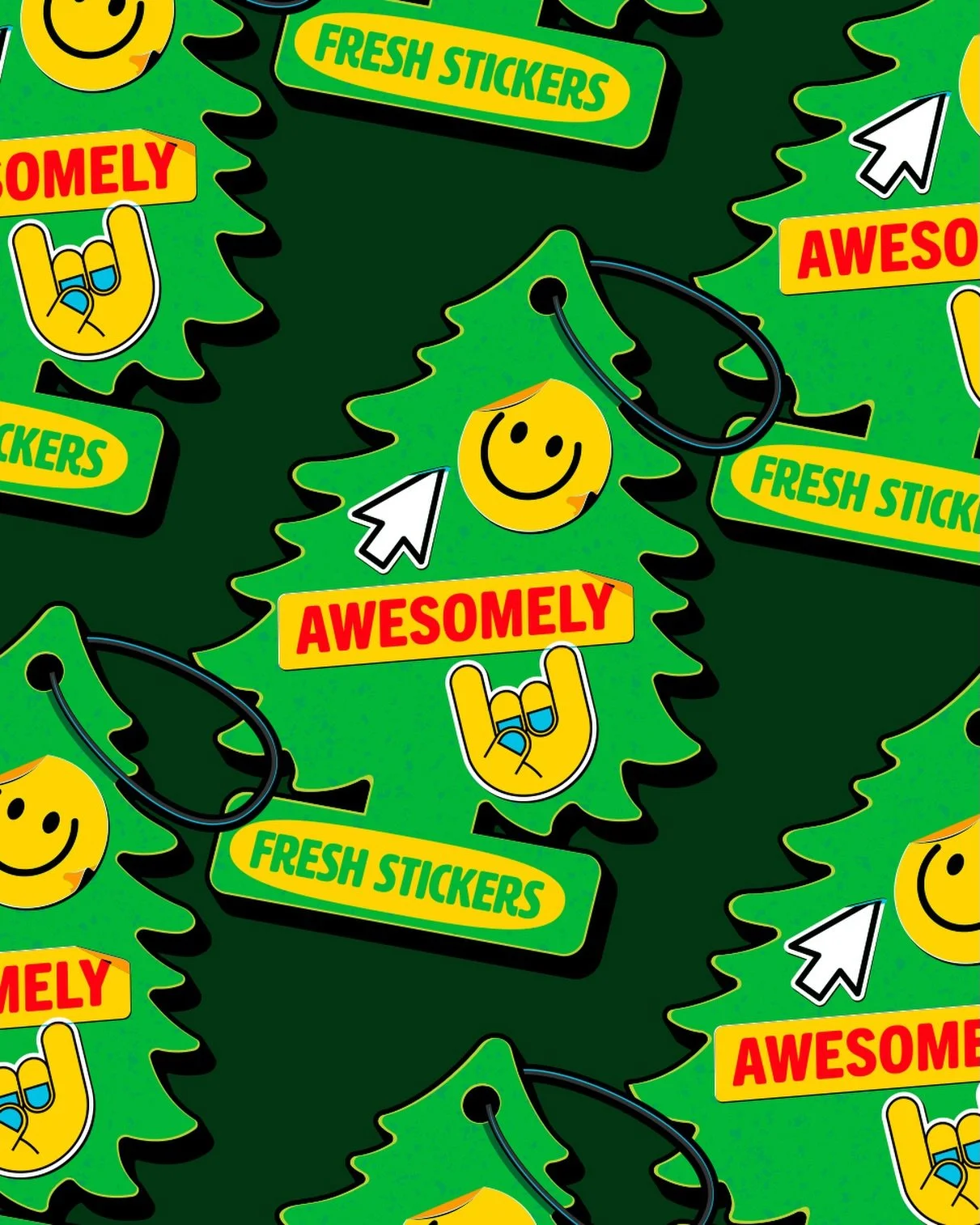We got extra fresh with these new illustrations created for my friends @stickerapp and I&rsquo;ve got to say, we had some fun!!! Pine fresh baby👏🌲 

#graphicdesign #illustrator #vectorart