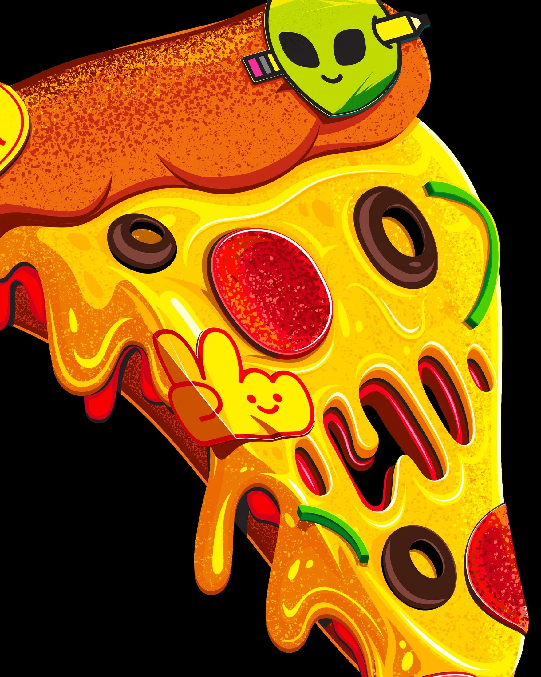 Pizza time!!! 🍕🍕

I started this idea a few months back on @adobelive and thought I&rsquo;d push it a little further. Whatcha think? Does it remind anyone else of the pizza from the Goofy movie back in the 90s? Felt nostalgic 🤤

Created in Adobe I