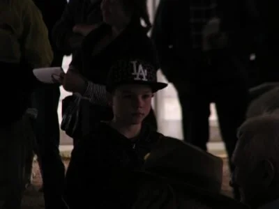 A young face amongst the crowd.