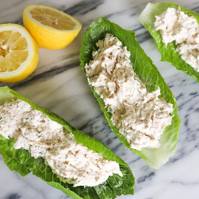 Morning ✨ These herby chicken salad lettuce wraps are fresh, delicious &amp; super super easy. Make a big batch of the chicken salad &amp; have for lunch throughout the week. Lettuce wrap it, on a sandwich or dip some crackers in it. Boom. On the blo