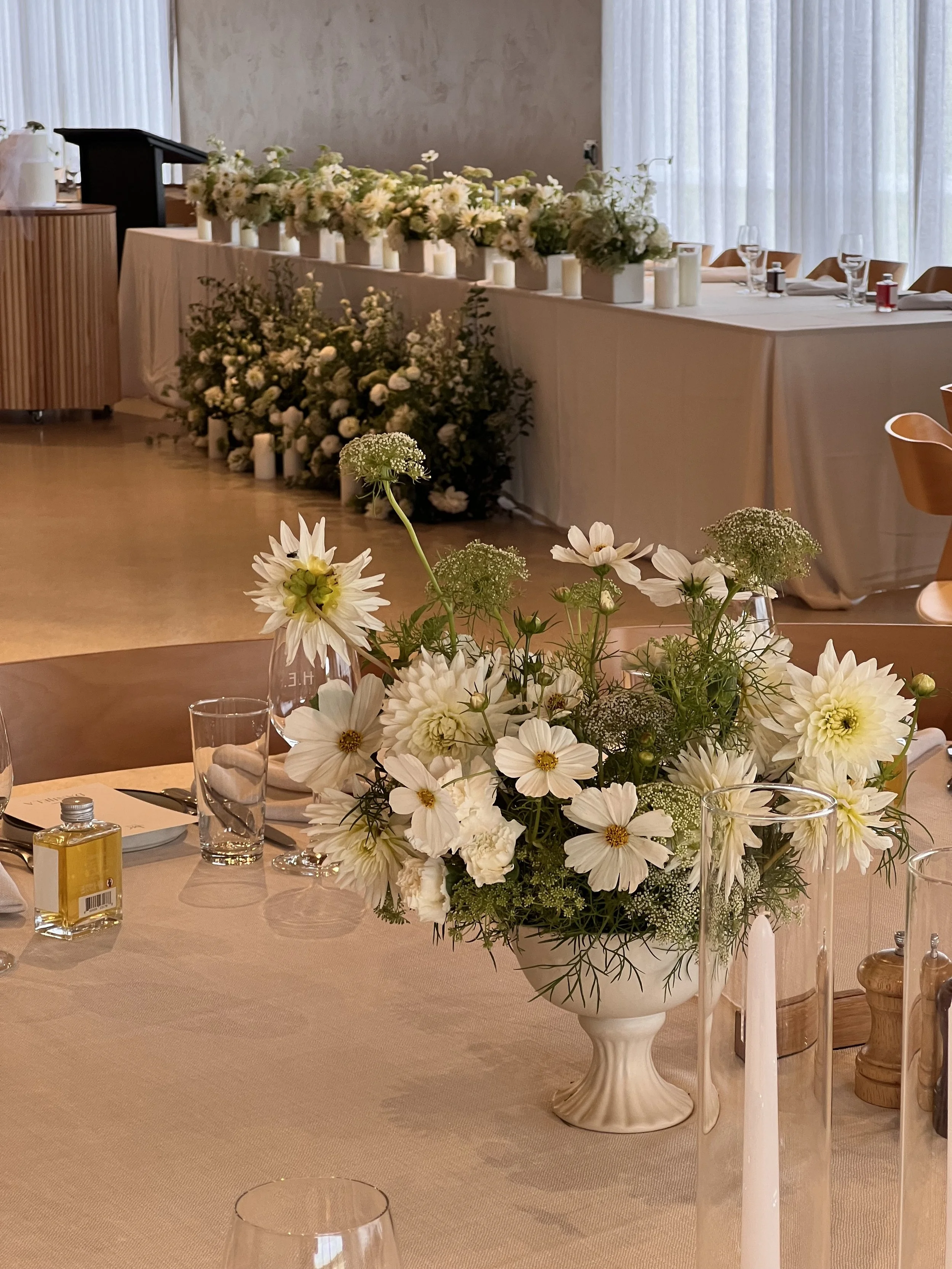Bridal Table garden florals styled by Petal and Sage
