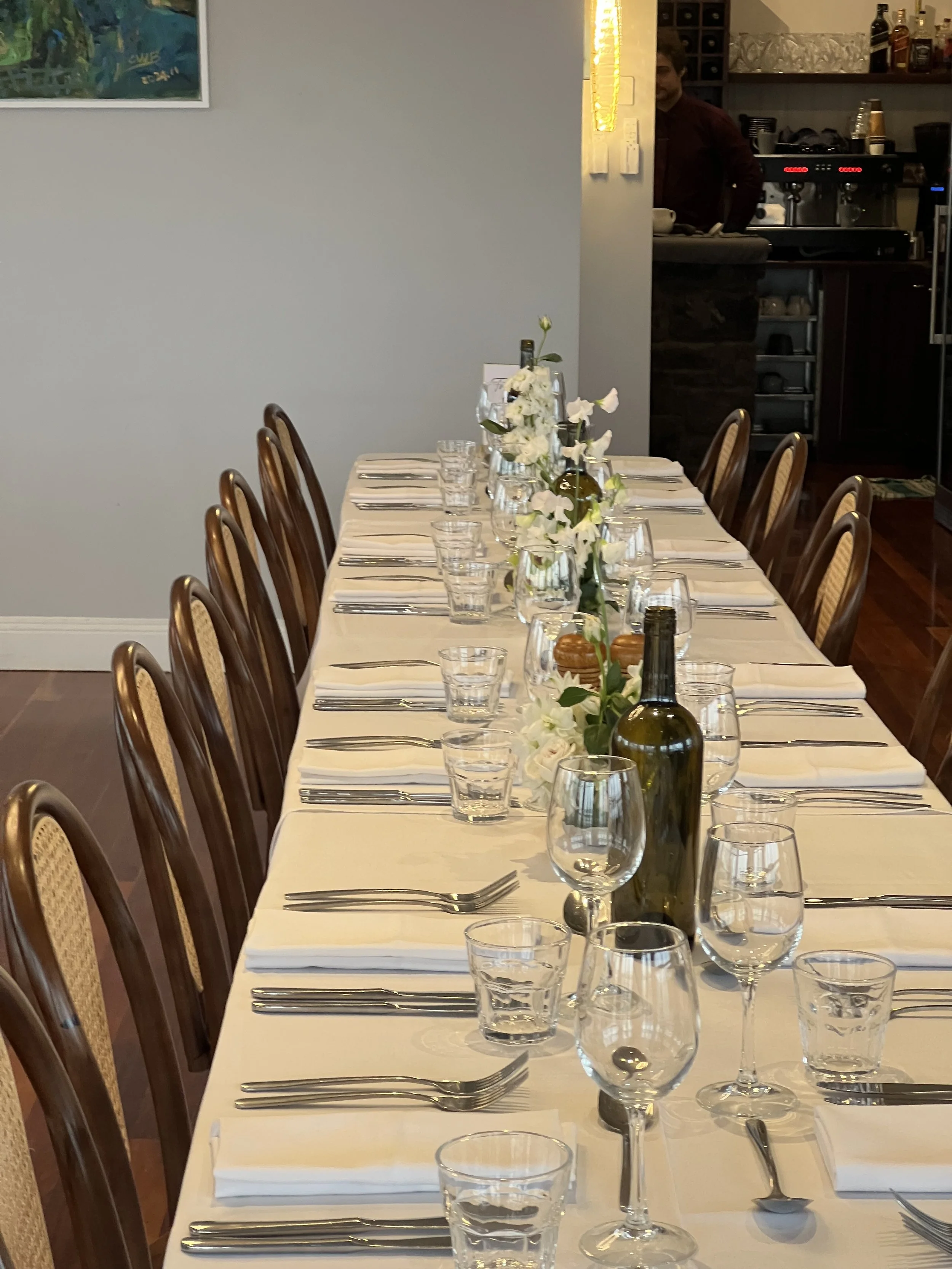 Wedding reception table styled at The Riverstone Estate by Petal and Sage