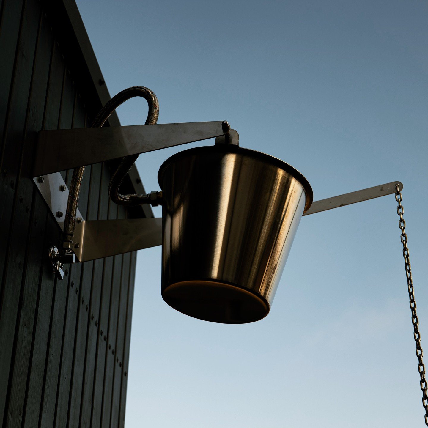 Are you brave enough?

There is something special about the experience of a bucket shower and also how one is experiencing the warmth of a sauna after. 

Its all about contrasting sensations.

If you are looking to upgrade your next sauna see a list 