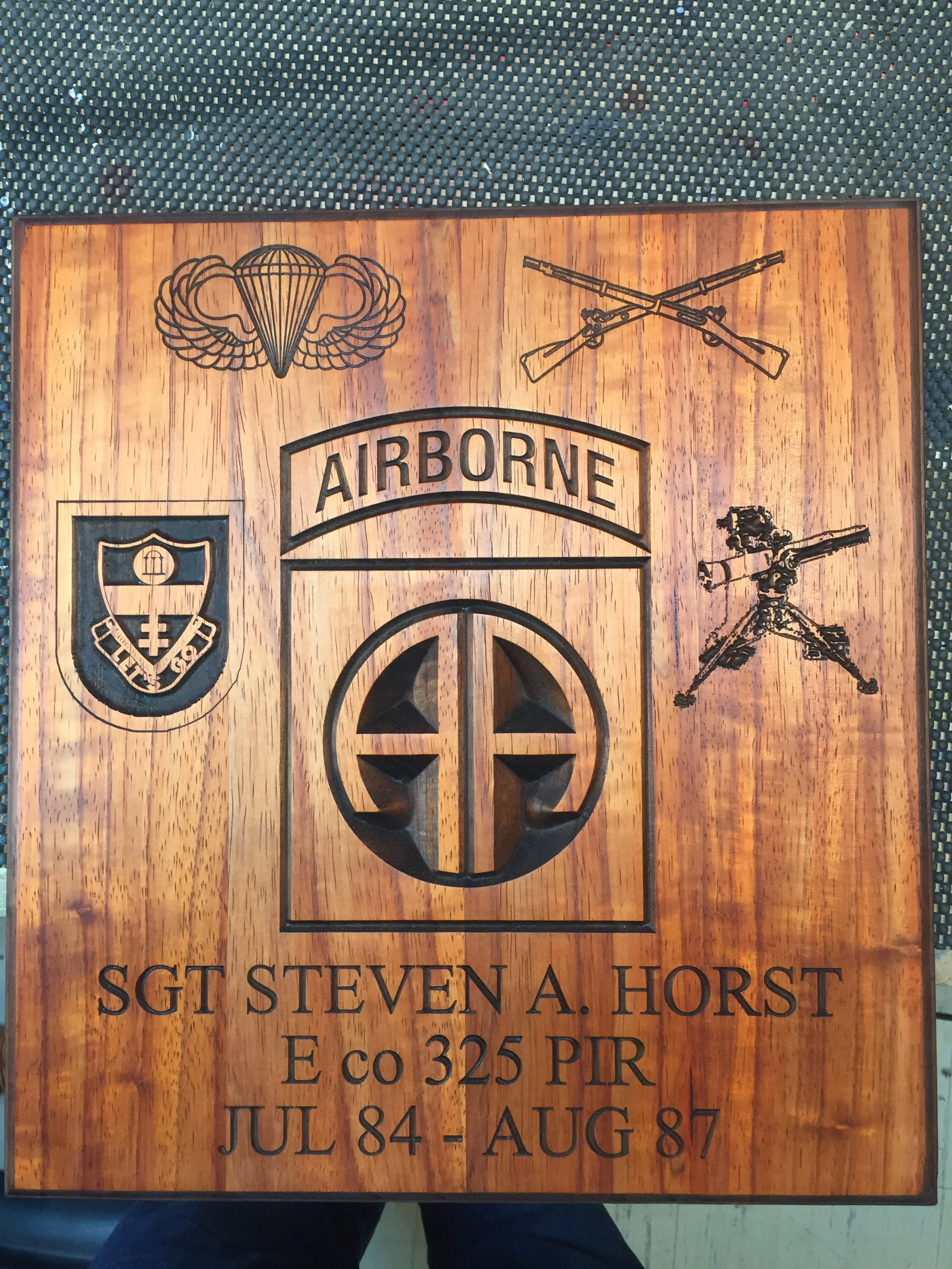 10x12 inch engaved Padauk 