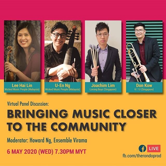 Join us in a virtual discussion hosted by @therondoprod tomorrow evening on Facebook Live! Looking forward to sharing the virtual microphone with @wickedmusicpeople @lorongboys @howardnsc @viramamalaysia Thanks for the invite @trpkenny #koumusik 🎵💟