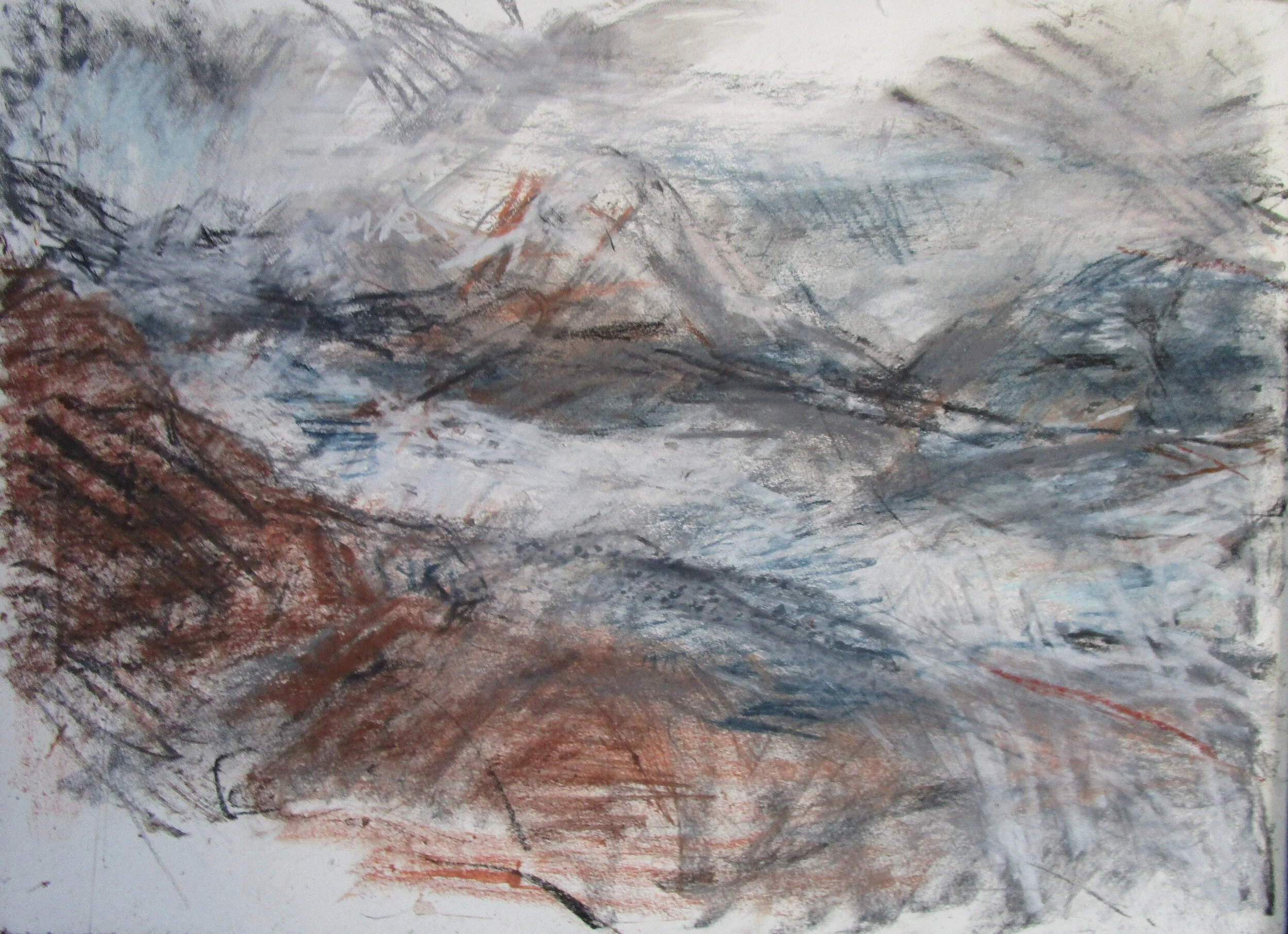 Loch Torridon, charcoal and pastels.JPG
