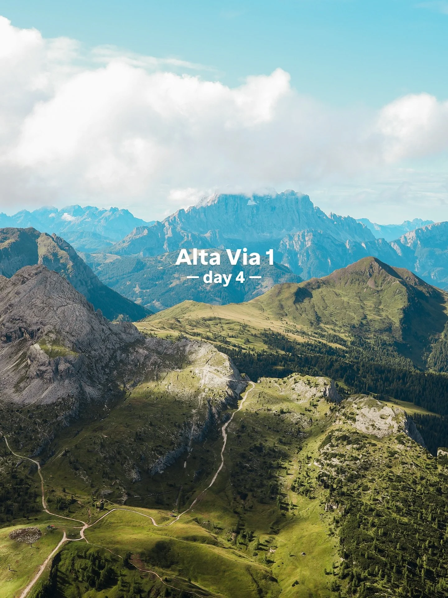 On day 4 of the AV1, we took the gondola back up to Lagazoi to properly see the view because the afternoon before when we reached the top, it was snowing! From there, we continued on the trail past some WWI ruins and gorgeous streams with wildflowers