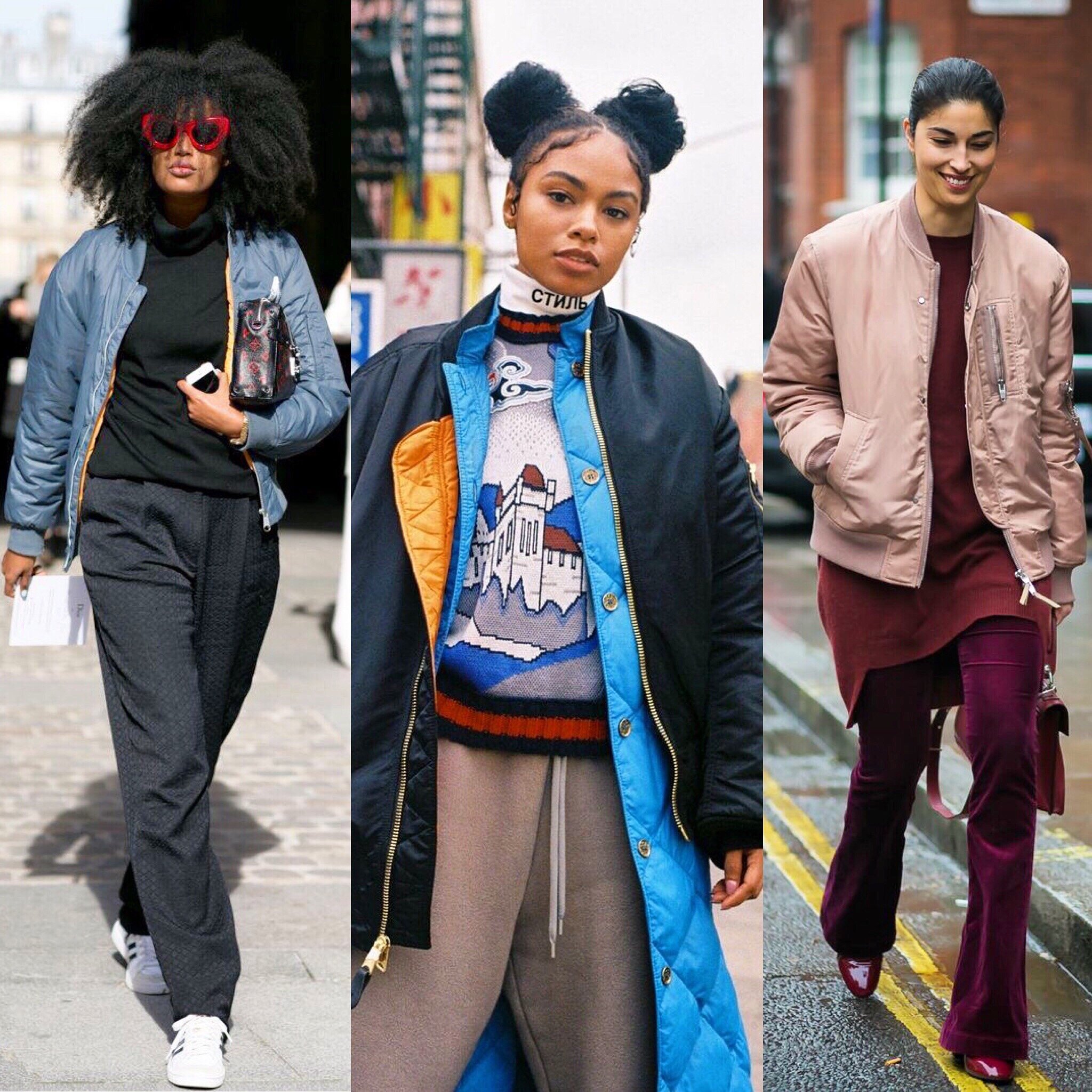   When his hoodie just isn’t enough, reach for his bomber jacket, sis 🤗 These are a few of my fave bomber jacket street style lewks from the ladies. While I suggest a slimmer fit for the fellas, I love a more oversized fit for almost all of my outer