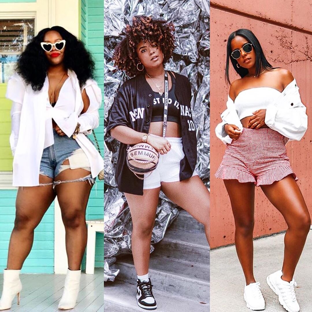   Shorts are one of the few items in my closet I don’t carry over into fall/winter so I wanted to give y’all some shorts inspo for your next day party/rooftop chill session before summer leaves us. My fave short go-tos are denim cutoffs, jersey/athle