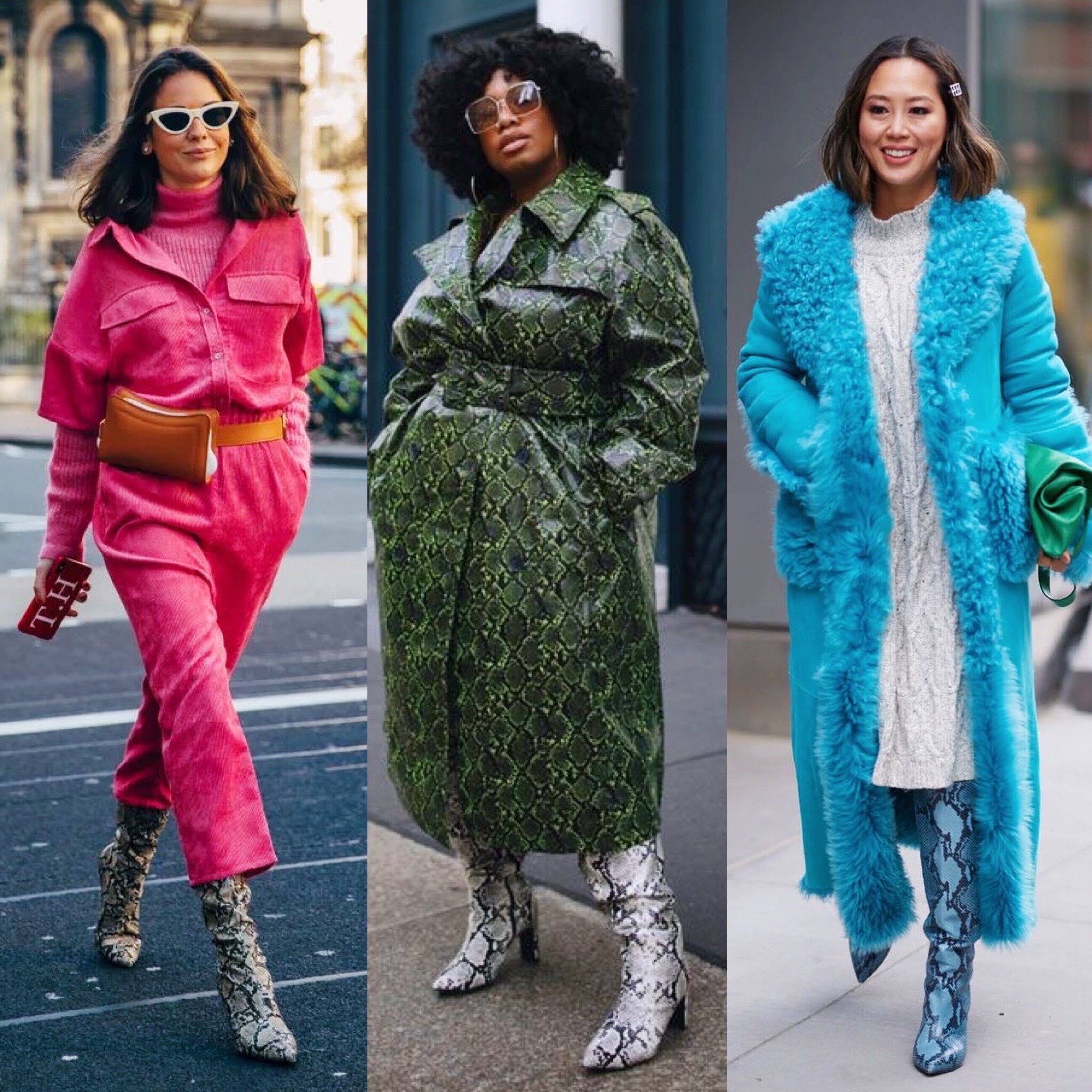  If you’ve been following along, you know I’ve been loving the animal print/skin trend for the past year so it’s no surprise I adore snakeskin boots! You can use them as a statement piece to add some pop to a monochromatic look or as an accent to an 