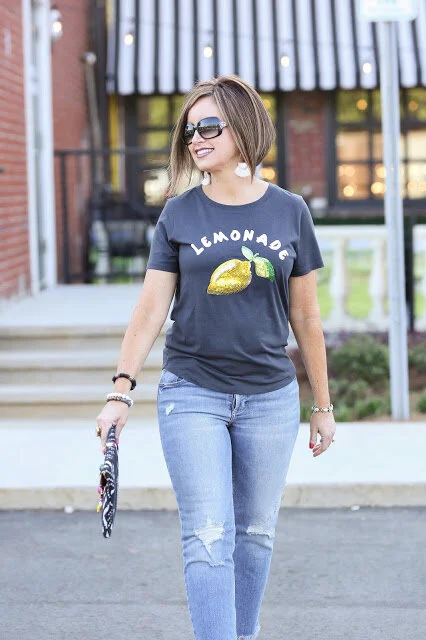 Casual Spring Tees &amp; Boyfriend Jeans