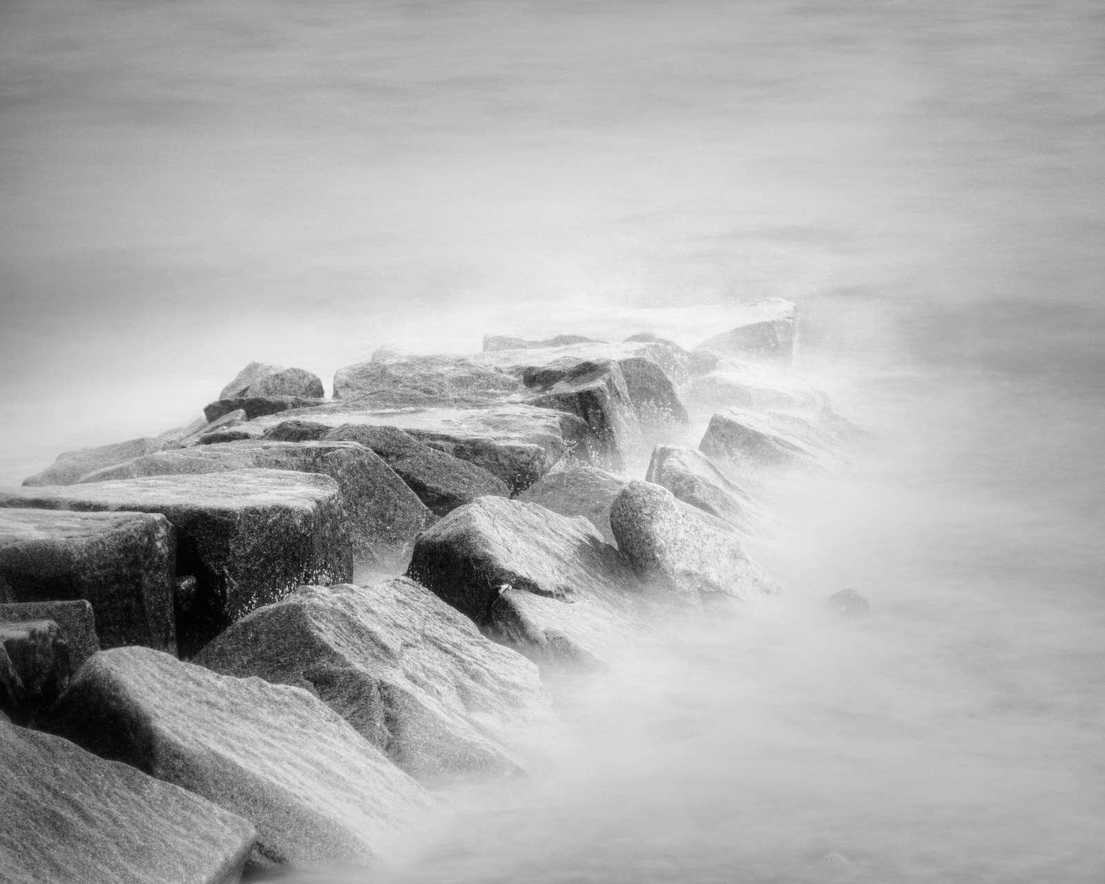 Infrared long exposure at Plymouth Beach